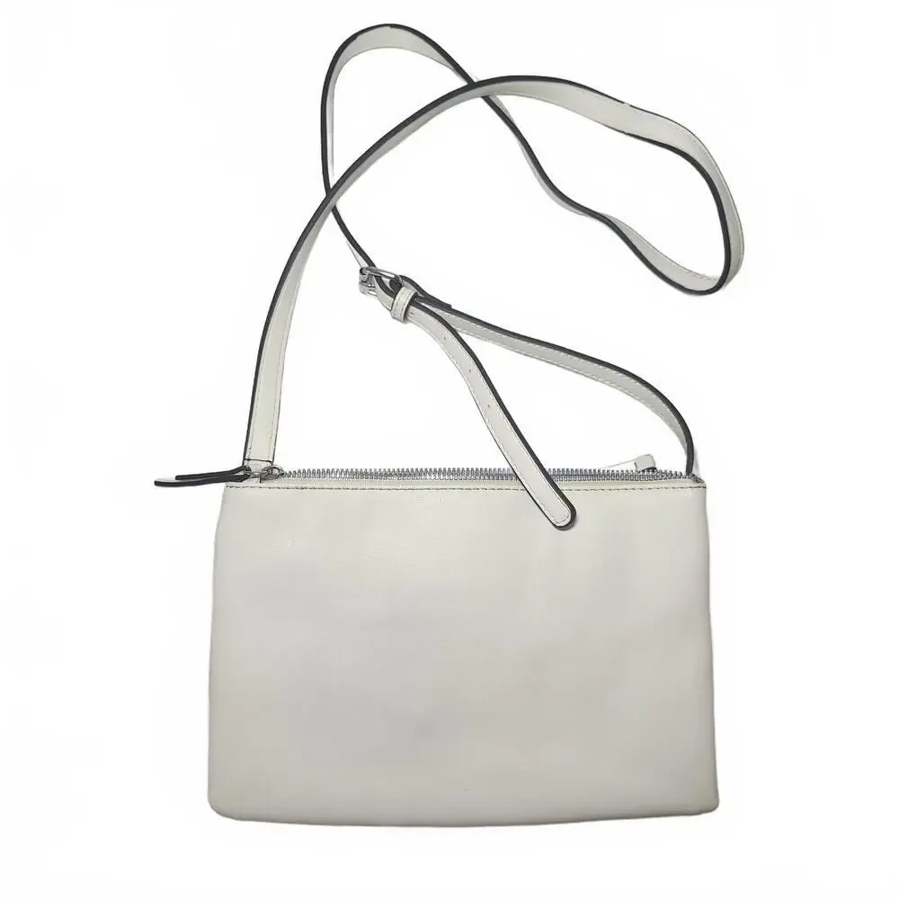 Nine West Womens Crossbody Bag White Classic
